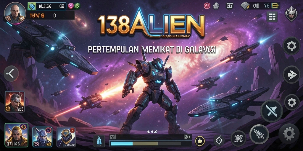 Screenshot dari gameplay menegangkan <strong>138ALIEN</strong> di luar angkasa.