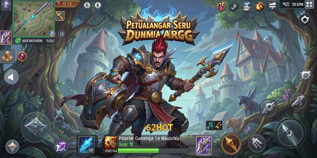Gameplay seru 62HOT dengan aksi petualangan menegangkan.