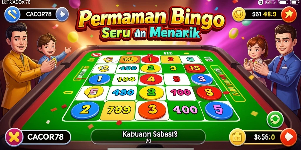 Screenshot main permainan bingo di CACOR78 dengan antarmuka yang menarik.