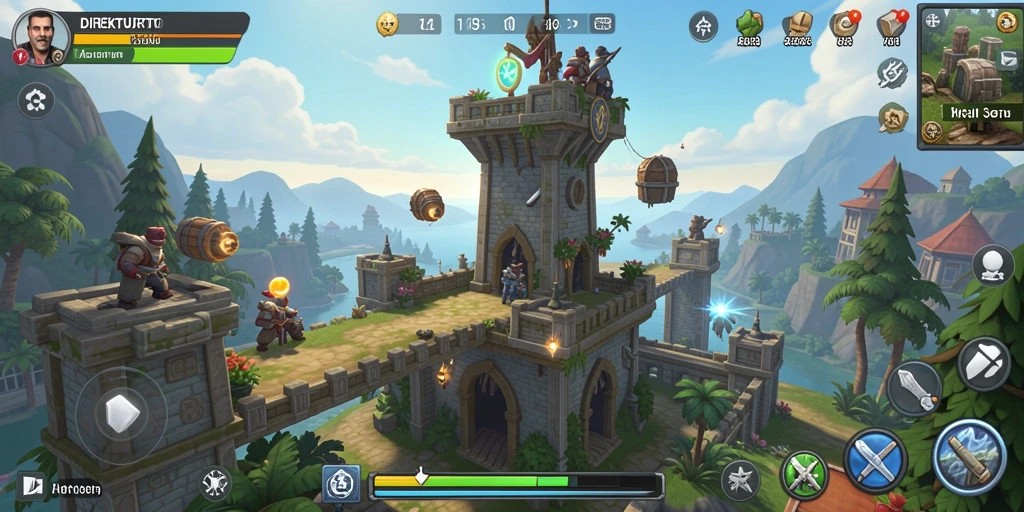 Gameplay mendebarkan Tower Defense di DIREKTURTOTO.