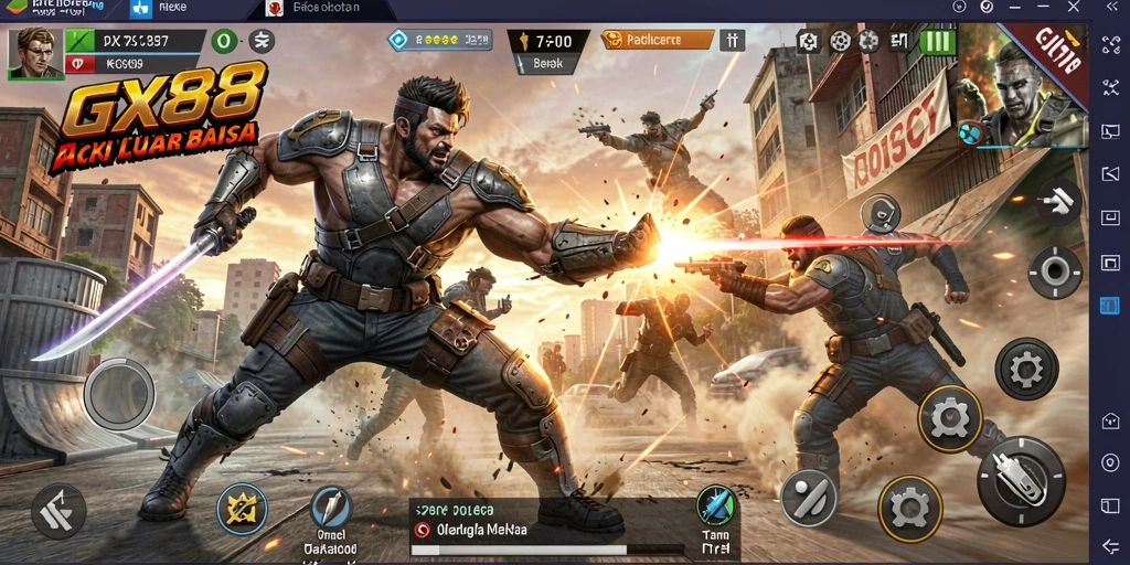 Tampilan gameplay seru di GX88, penuh aksi dan tantangan.