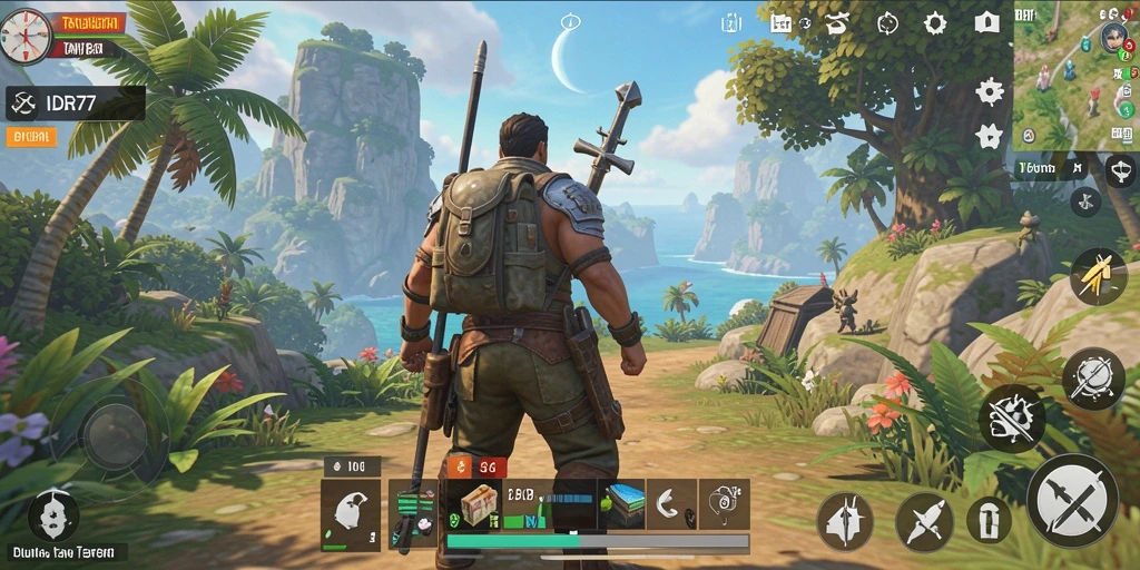 Tampilan gameplay epik di dunia terbuka IDR77.