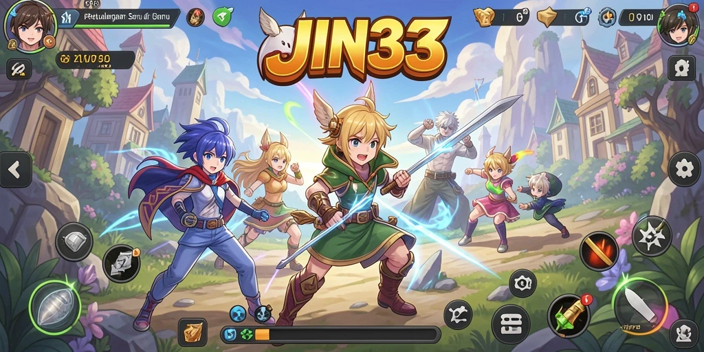 Tampilan gameplay menarik dari JIN33 penuh aksi.