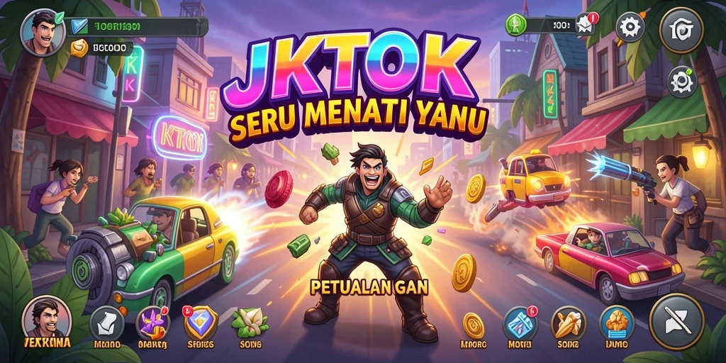 Tampilan gameplay JKTOK dengan petualangan mendebarkan.
