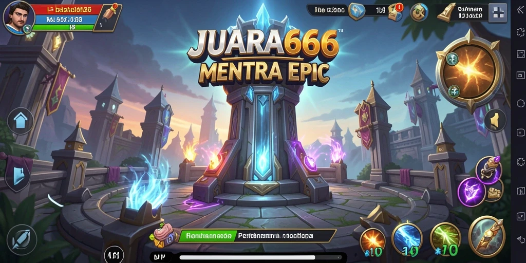 Tampilan gameplay JUARA666 yang penuh aksi Tower Defense.