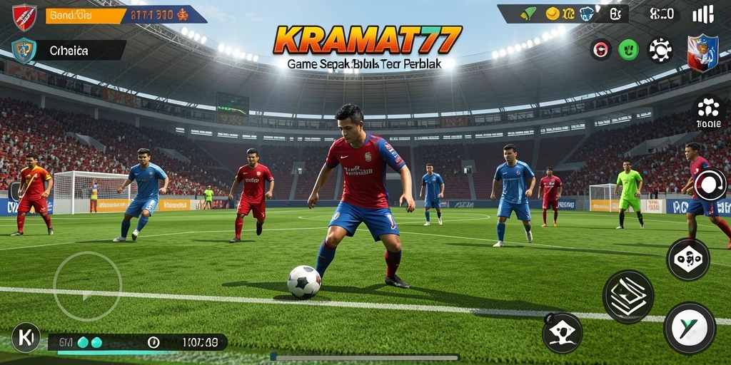 Tampilan gameplay KRAMAT77 yang memukau dengan aksi sepak bola seru.