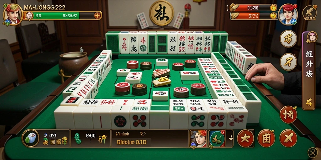 Tampilan gameplay QiuQiu yang seru dan interaktif dari MAHJONG222.