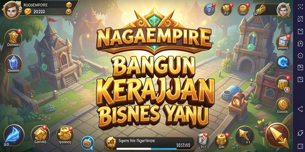 Screenshot gameplay NAGAEMPIRE menampilkan aksi mengelola bisnis.