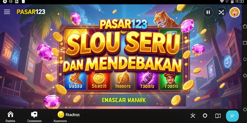 Tampilan menarik dan menegangkan dari gameplay Slot PASAR123.