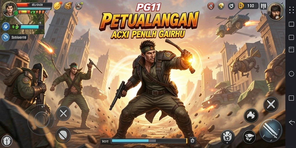 Gameplay seru di PG11 dengan aksi cepat dan eksplosive.
