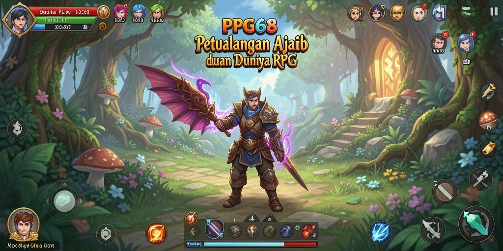Tampilan utama gameplay PGG68 yang seru dan penuh aksi RPG.