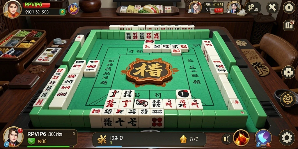 Tangkapan layar gameplay RPVIP6 yang menampilkan ubin Mahjong berwarna-warni.