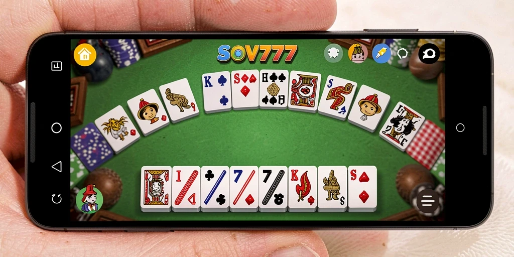Tampilan gameplay seru dalam permainan Domino SOV777.